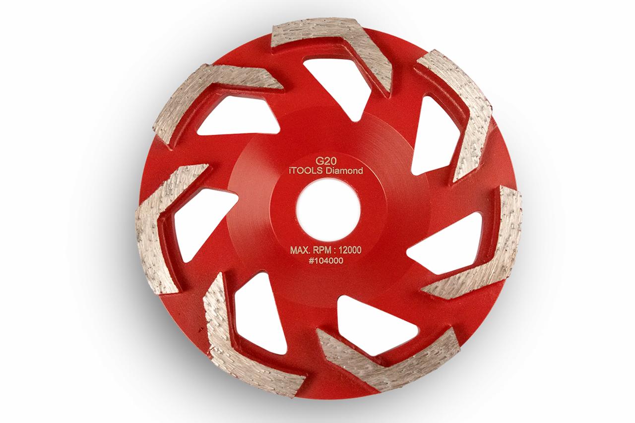 Cup wheel diamond, G20 M red, Ø125