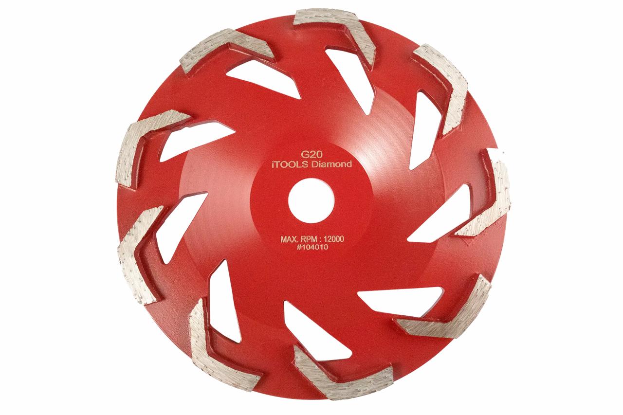 Cup wheel diamond, G20 M red, Ø180