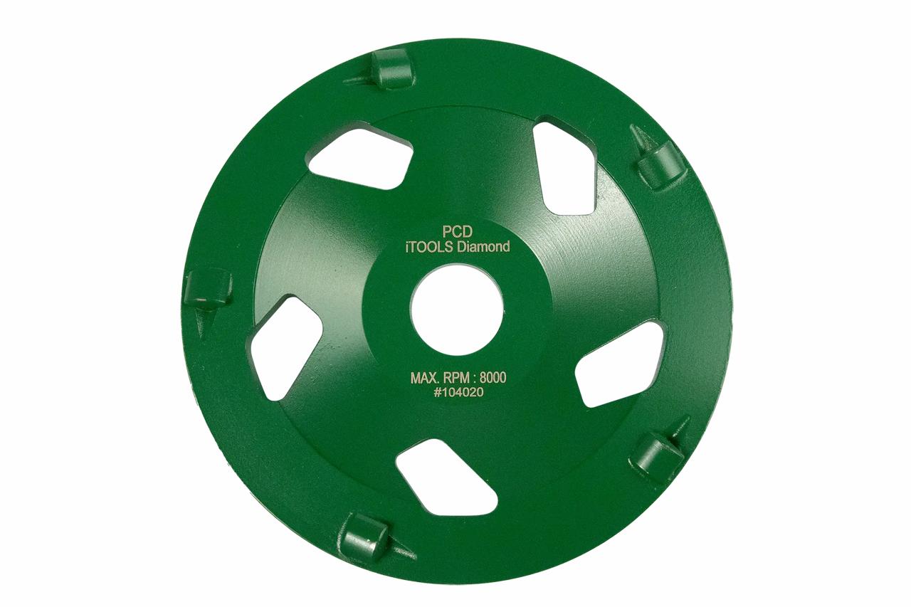 Cup wheel PCD, green, Ø125