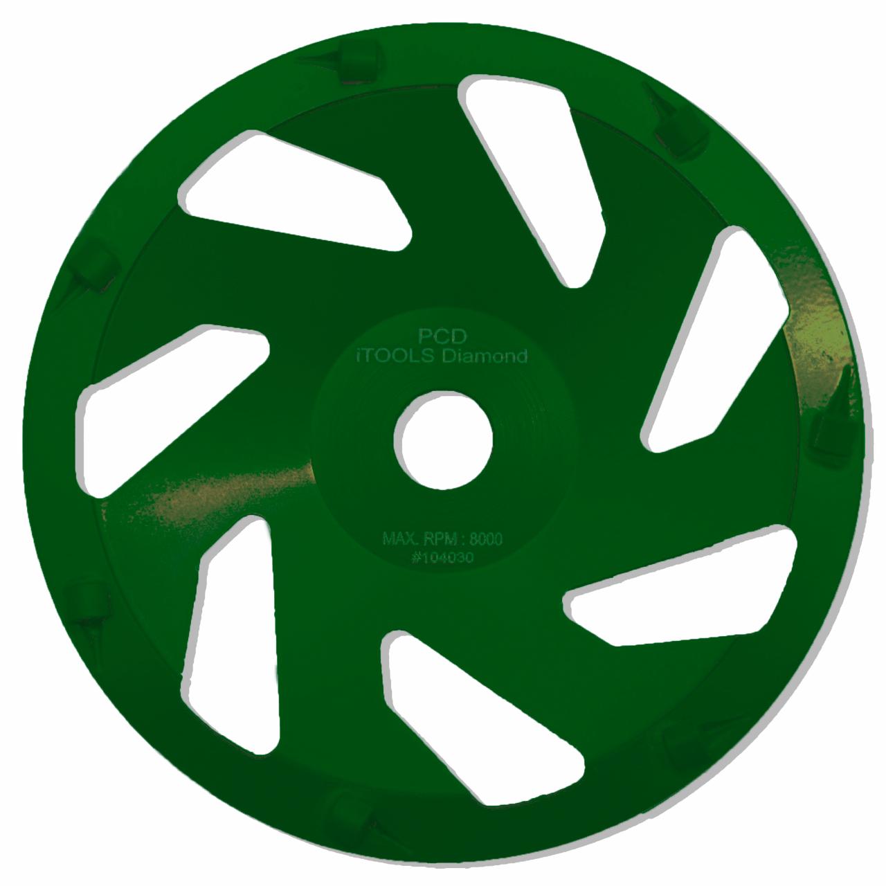 Cup wheel PCD, green, Ø180