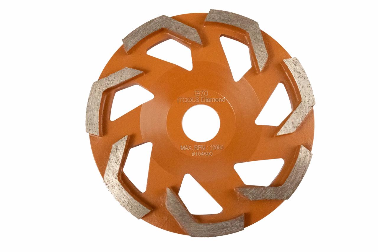 Cup wheel diamond, G70 orange, Ø125