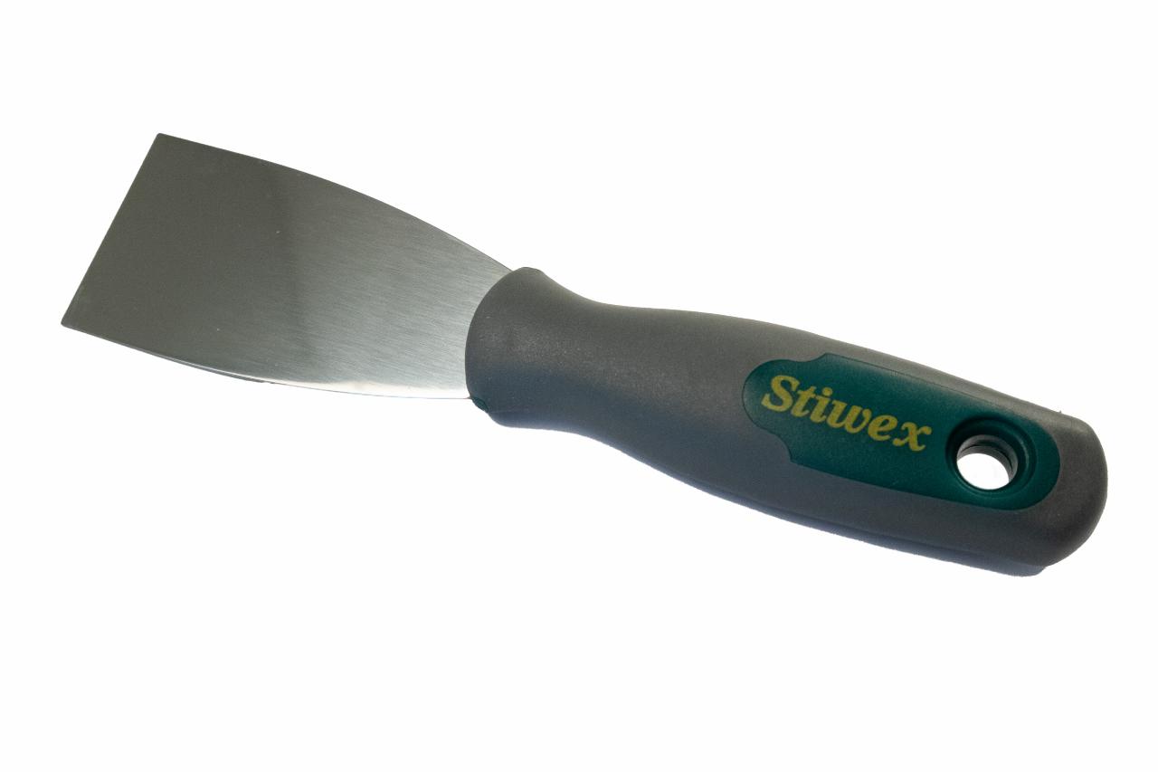 Putty knife in steel, Stiwex, 50 mm