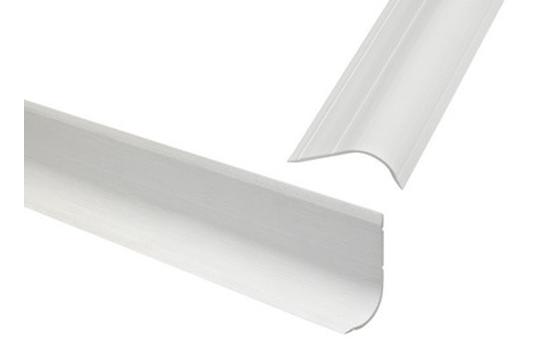 Coved molding, white PVC, W30/H60mm R20, 1 meter 