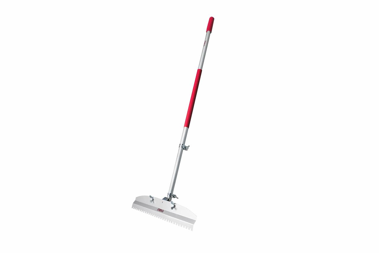 Upright trowel kit f. tile mortar 10x10 mm, 47cm