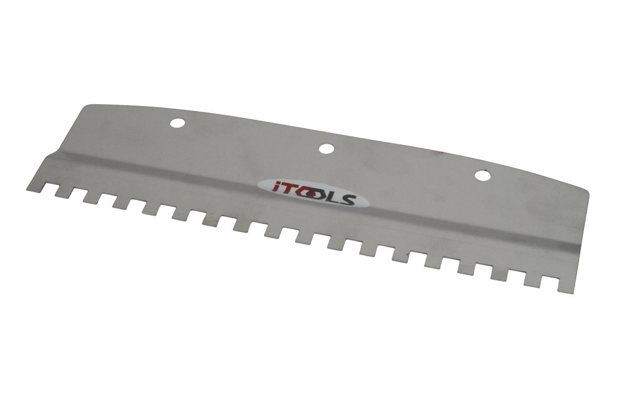 Trowel for tile mortar 8 x 8 mm, 28 cm