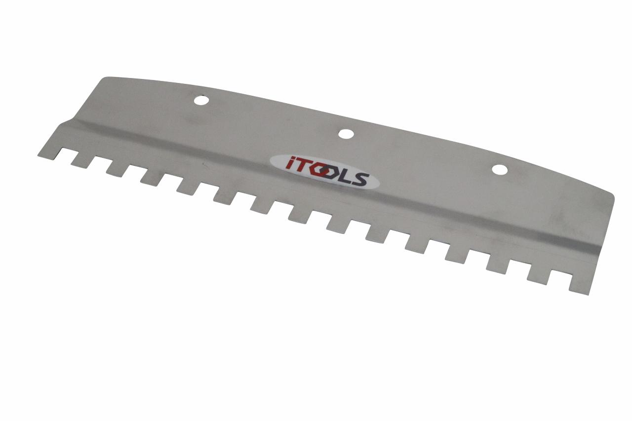 Trowel for tile mortar 10x10 mm, 28 cm