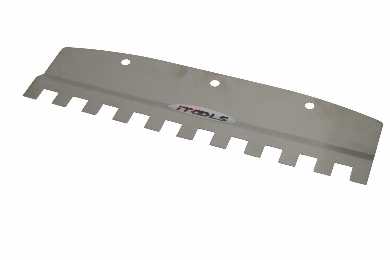 Trowel for tile mortar 14x14 mm, 28 cm