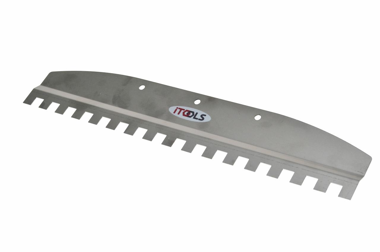 Trowel for tile mortar 14x14 mm, 47 cm